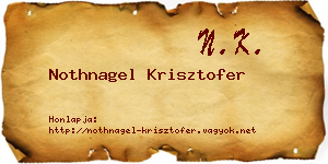 Nothnagel Krisztofer névjegykártya